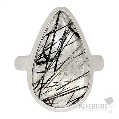 Tourmaline in crystal ring silver Ag 925 R2942