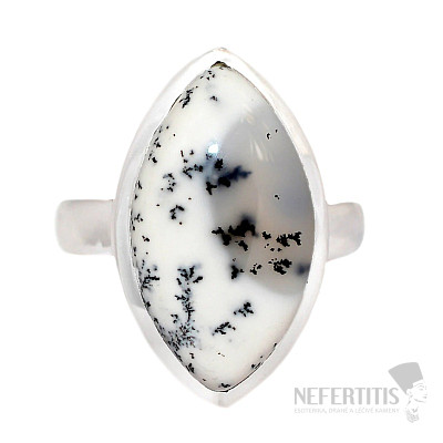 Opál dendritický prsteň striebro Ag 925 R2947