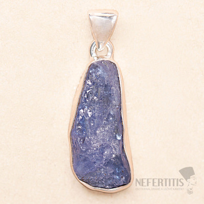 Tanzanite raw pendant silver Ag 925 LOT295