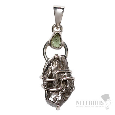 Designer pendant meteorite Campo del Cielo silver Ag 925 P296
