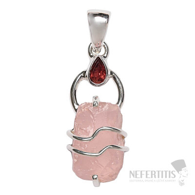 Dizajnový prívesok ruženín striebro Ag 925 P298