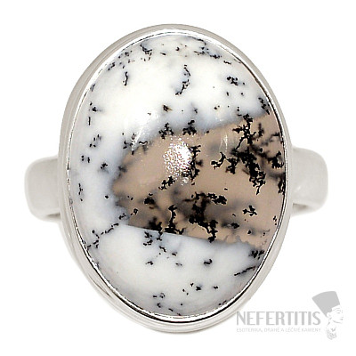 Opál dendritický prsteň striebro Ag 925 R2987