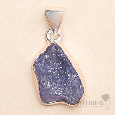 Tanzanite raw pendant silver Ag 925 LOT299