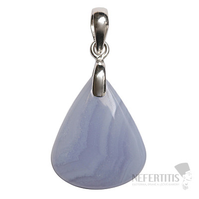 Achatspitzen-Anhänger in Blau, Silber Ag 925 Nr. 3