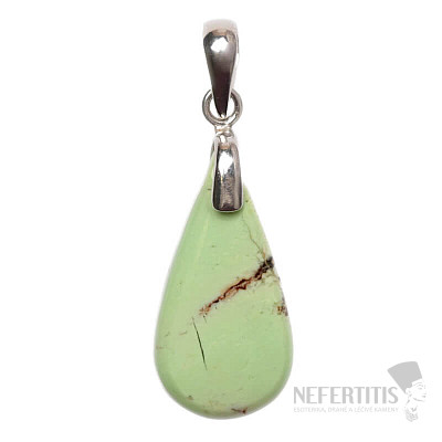 Chrysoprase Lemon pendant silver Ag 925 no. 3