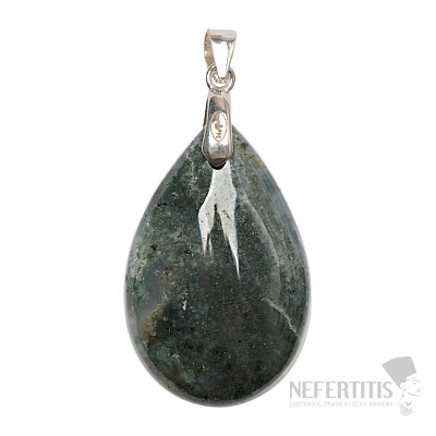Moss agate pendant silver Ag 925 no. 3