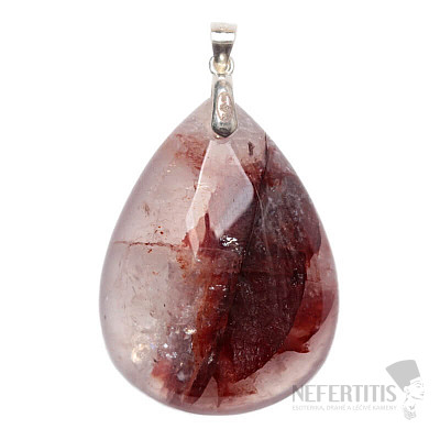 Hematoid (hematite in crystal) pendant silver Ag 925 No. 3