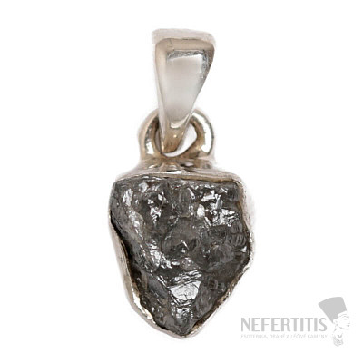 Diamant přírodní surový přívěsek stříbro Ag 925 P300