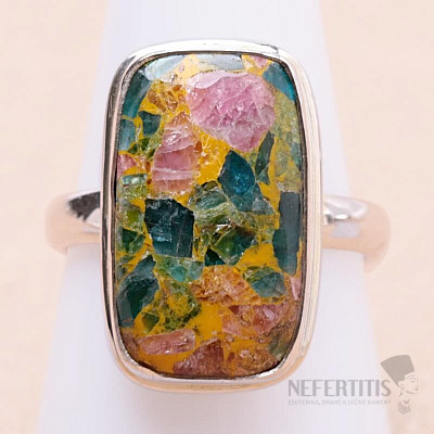 Tourmaline multicolor ring silver Ag 925 30235