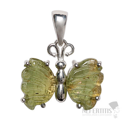 Turmalin-Schmetterlingsanhänger Silber Ag 925 P306
