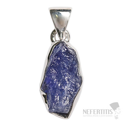 Tanzanite raw pendant silver Ag 925 LOT307