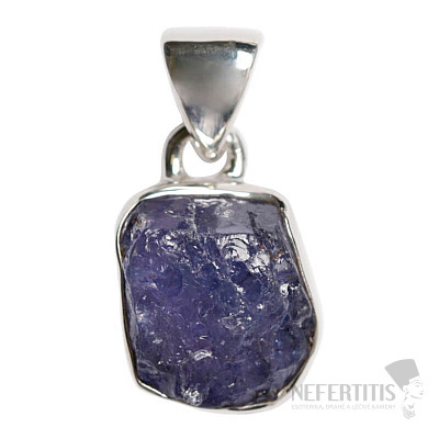 Tanzanite raw pendant silver Ag 925 LOT308