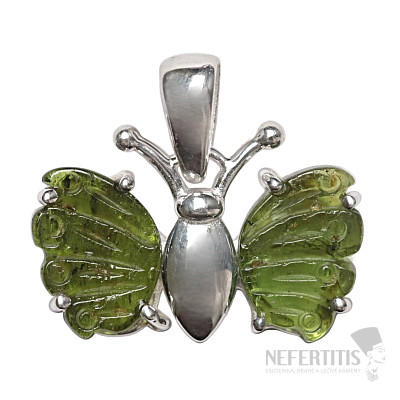 Turmalin-Schmetterlingsanhänger Silber Ag 925 P311