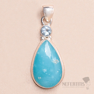 Smithsonite pendant silver Ag 925 31111