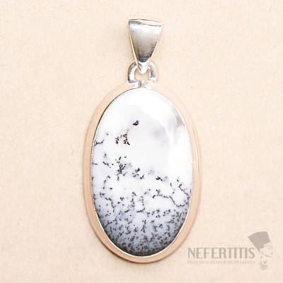 Opál dendritický přívěsek stříbro Ag 925 P3119