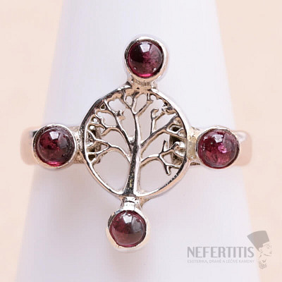 Garnet ring silver Ag 925 31371