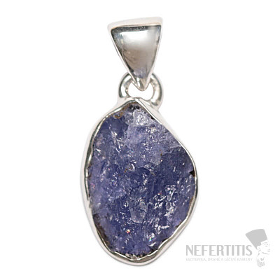 Tanzanite raw pendant silver Ag 925 LOT315