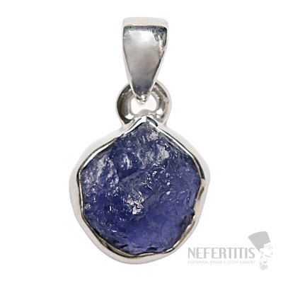 Tanzanite raw pendant silver Ag 925 LOT316