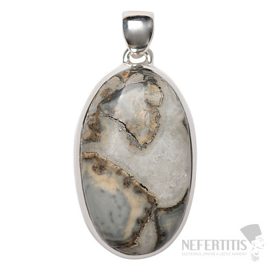 Indonesian jasper Malingano pendant silver Ag 925 P318