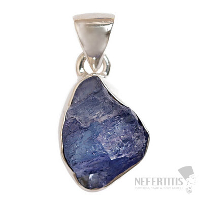 Tanzanite raw pendant silver Ag 925 LOT318