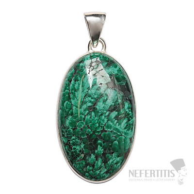 Malachite pendant silver Ag 925 P32