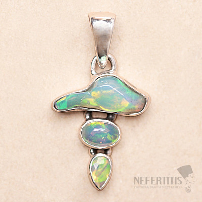 Opál etiopský design přívěsek stříbro Ag 925 LOT37