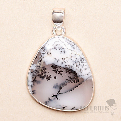 Opál dendritický přívěsek stříbro Ag 925 P3220