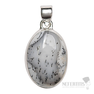 Opál dendritické prívesok striebro Ag 925 P3221