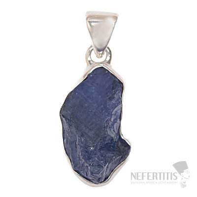 Tanzanite raw pendant silver Ag 925 LOT327