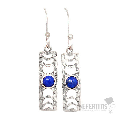 Designer earrings Lapis Lazuli silver Ag 925 E33