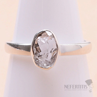 Herkimer diamond ring silver Ag 925 LOT33