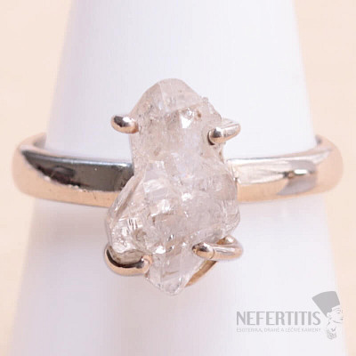 Herkimer diamant prsteň striebro Ag 925 KO331