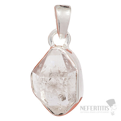 Herkimer diamant prívesok striebro Ag 925 P3322