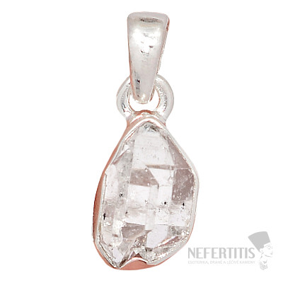 Herkimer diamond pendant silver Ag 925 P3390
