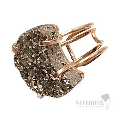 Be Beautiful Pyrite druse ring 34