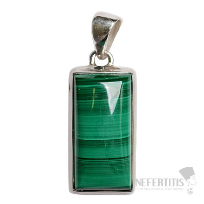 Malachite pendant silver Ag 925 P3418
