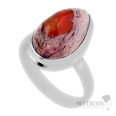 Opál mexický ohnivý prsteň striebro Ag 925 34232