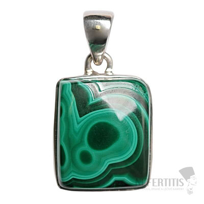 Malachite pendant silver Ag 925 P3426