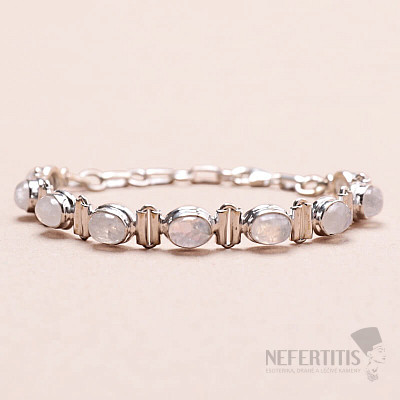 Mondstein-Regenbogenarmband Silber Ag 925 34299