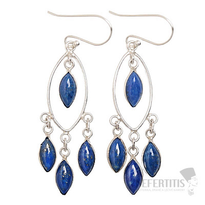 Dizajnové náušnice Lapis Lazuli striebro Ag 925 E346