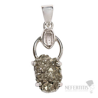 Designer pendant pyrite silver Ag 925 P347