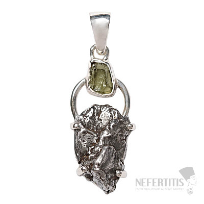 Designer pendant meteorite Campo del Cielo silver Ag 925 P350