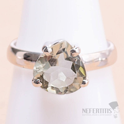 Grüner Amethyst - Prasiolith Ring Silber Ag 925 35185