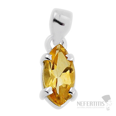 Citrine cut pendant silver Ag 925 35272