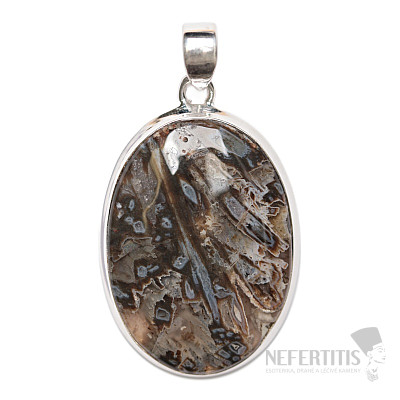 Achat-Röhrenanhänger Silber Ag 925 P356