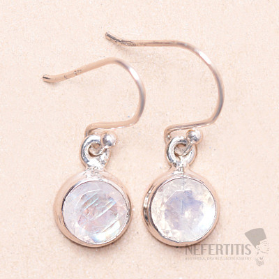 Moonstone rainbow earrings silver Ag 925 KO360