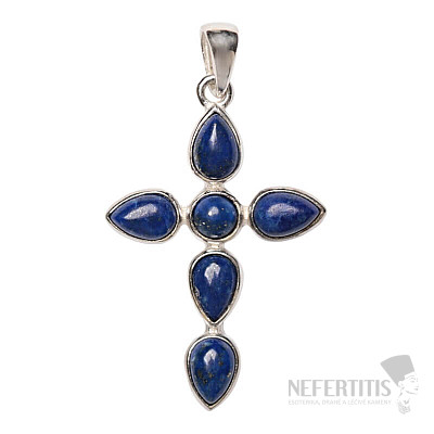 Designer pendant Lapis Lazuli silver Ag 925 P364
