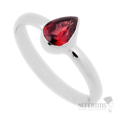 Garnet cut ring silver Ag 925 37341