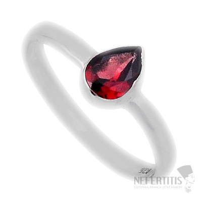 Garnet cut ring silver Ag 925 37344