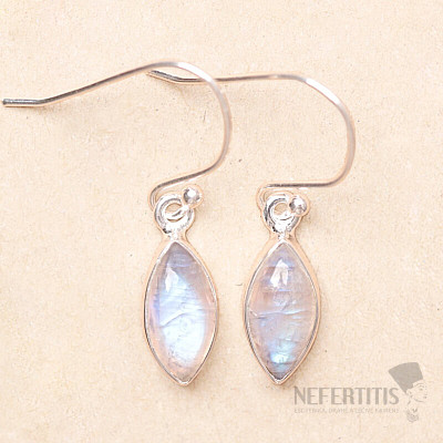 Měsíční kámen duhový náušnice stříbro Ag 925 E3765